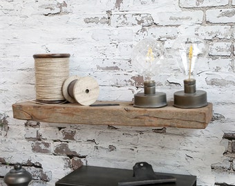 Unique Wooden Floating Shelf 100% Reclaimed - Solid & Sturdy