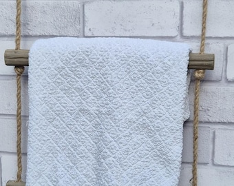 Hanging Rope Ladder Towel Rail 5 Rails