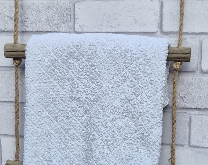 Hanging Rope Ladder Towel Rail 5 Rails