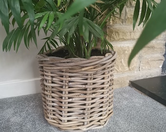 Thick & Sturdy Fully Lined Rattan Planters - Available in 3 Sizes