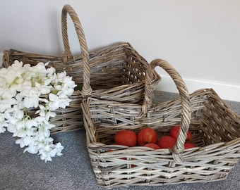 High Quality Rectangle Basket with Hoop Handle - Shopping Basket - Picnic Basket