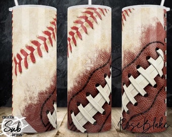 Football Baseball Tumbler, Football Tumbler, Baseball Tumbler, Sports Mom, Baseball Mom, Football Mom, Sports Tumbler, Sports Mom Gift