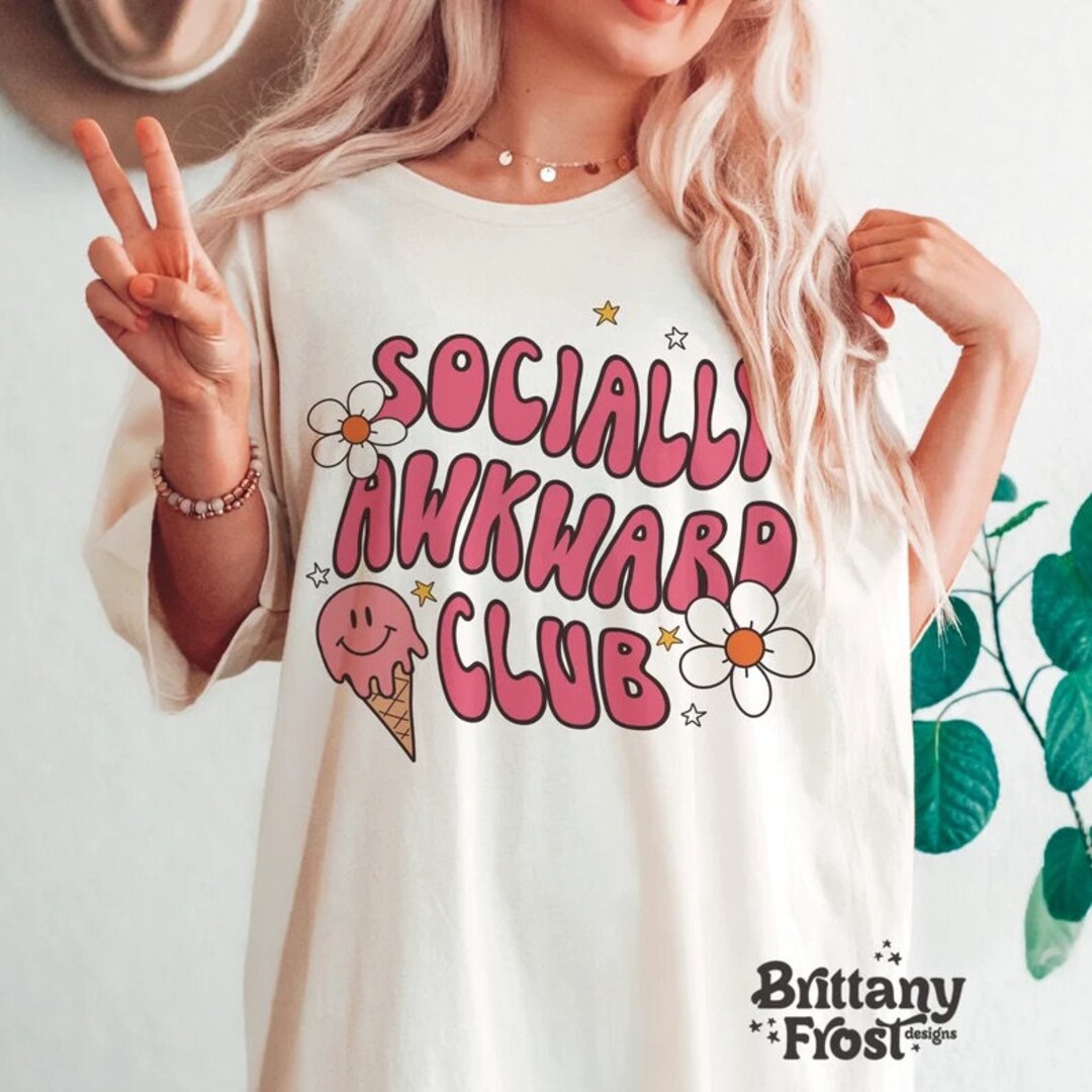 Socially Awkward Club Awkward Social Anxiety Anxiety - Etsy