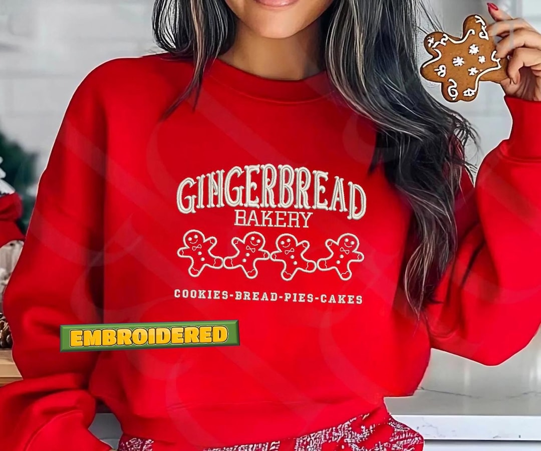 Gesticktes Lebkuchen-Bäckerei-Sweatshirt lustiges Weihnachten