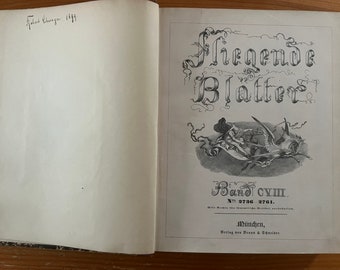 Fliegende Blätter Band 108, Ausgabe 2736-2761, 1899, Satire, Rarität