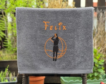 Personalized basketball towel with desired name | Athlete gift | Christmas gift for basketball player | Basketball player