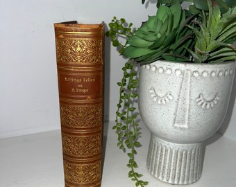 Lessing's life by Heinrich Dünßer 1882 - stack of antique books - books for decoration