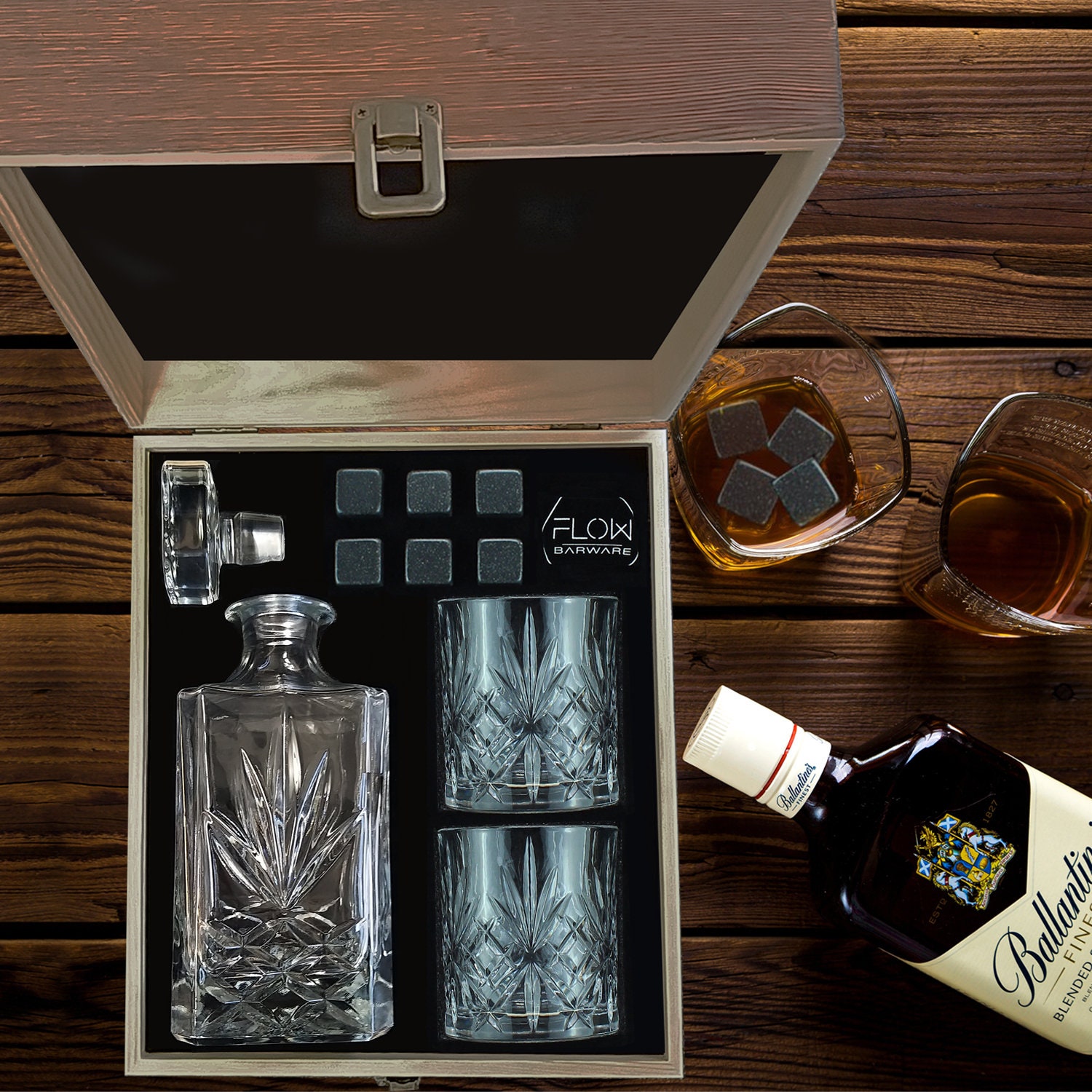 Classic Whiskey Decanter and Whisky Glasses Gift Set Whisky Etsy UK