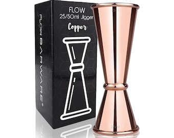 Copper Jigger Spirit Measure | 25m 50ml Double-Ended Shot Measure | 4 in 1 Drink Measures For Spirits | Alcohol Measure