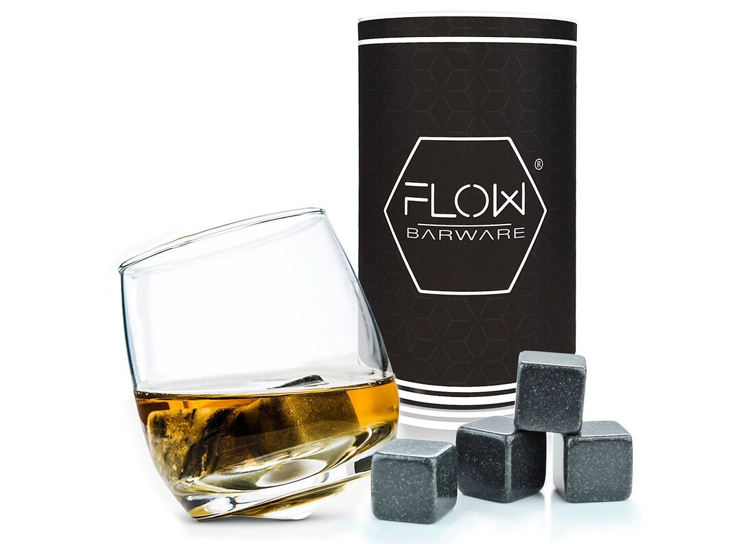 Rocking R Whisky Rocking Whiskey Glass With Granite Whiskey Stones Gift Set - Etsy UK