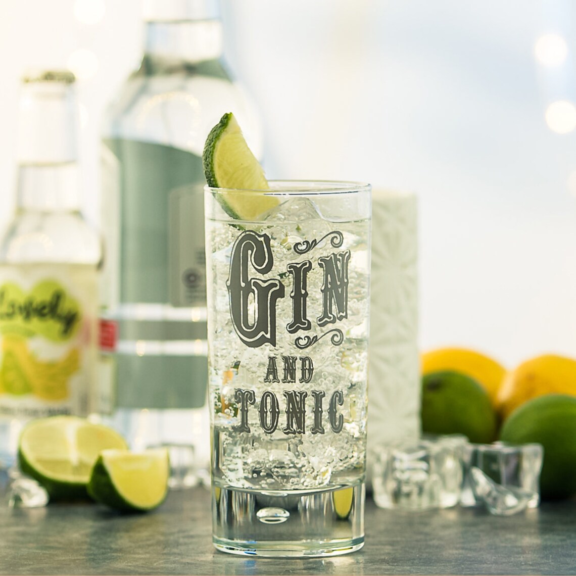 Gin and Tonic Highball Glass Novelty G & T Glass Presented Etsy