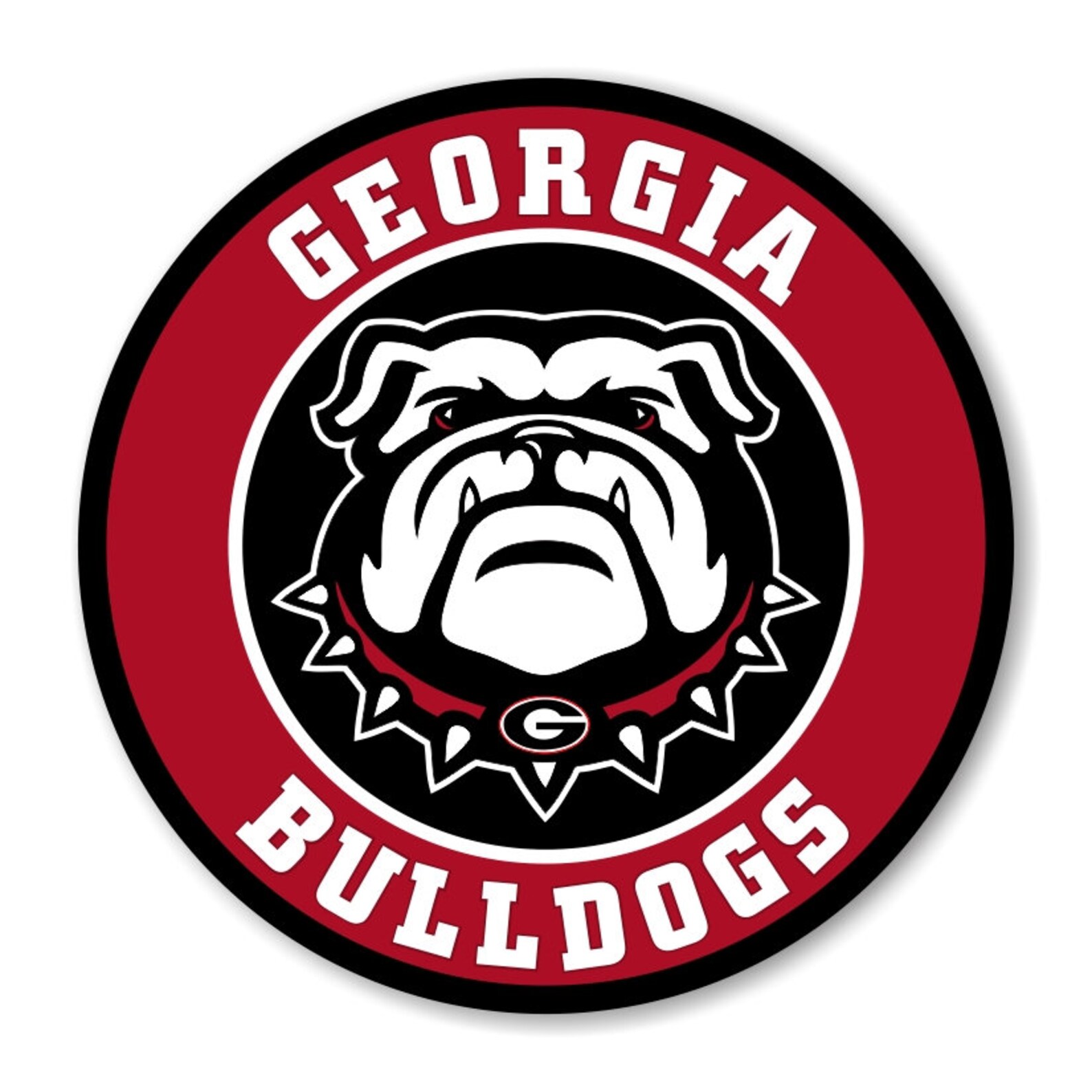Georgia Bulldogs Round Decal | Etsy