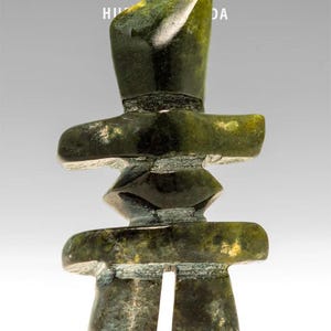 3" Inukshuk by Ottokie Shaa *Ottokie No.1* Inuit Sculpture Soapstone art Inuit Original Inuit Carving Serpentine Stone New Canadian Idea New