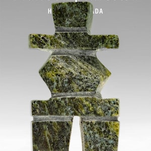 3" Inukshuk by Ottokie Shaa *Ottokie No.3* Inuit Sculpture Soapstone art Inuit Original Inuit Carving Serpentine Stone New Canadian Idea New