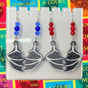 ACOTAR Bat Boy Earrings, Cassian and Azriel Inspired Illyrian Wings Earrings, Mass Fandom Merch, Booktok Merch, Fantasy Romance Books