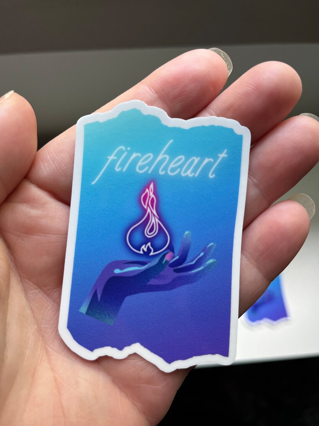 Fireheart Sticker Fireheart Sticker: Throne of Glass Aelin Inspired Vinyl Decal - Etsy