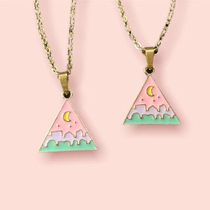 ACOTAR Velaris Enamel Necklace : Golden Stainless Steel
