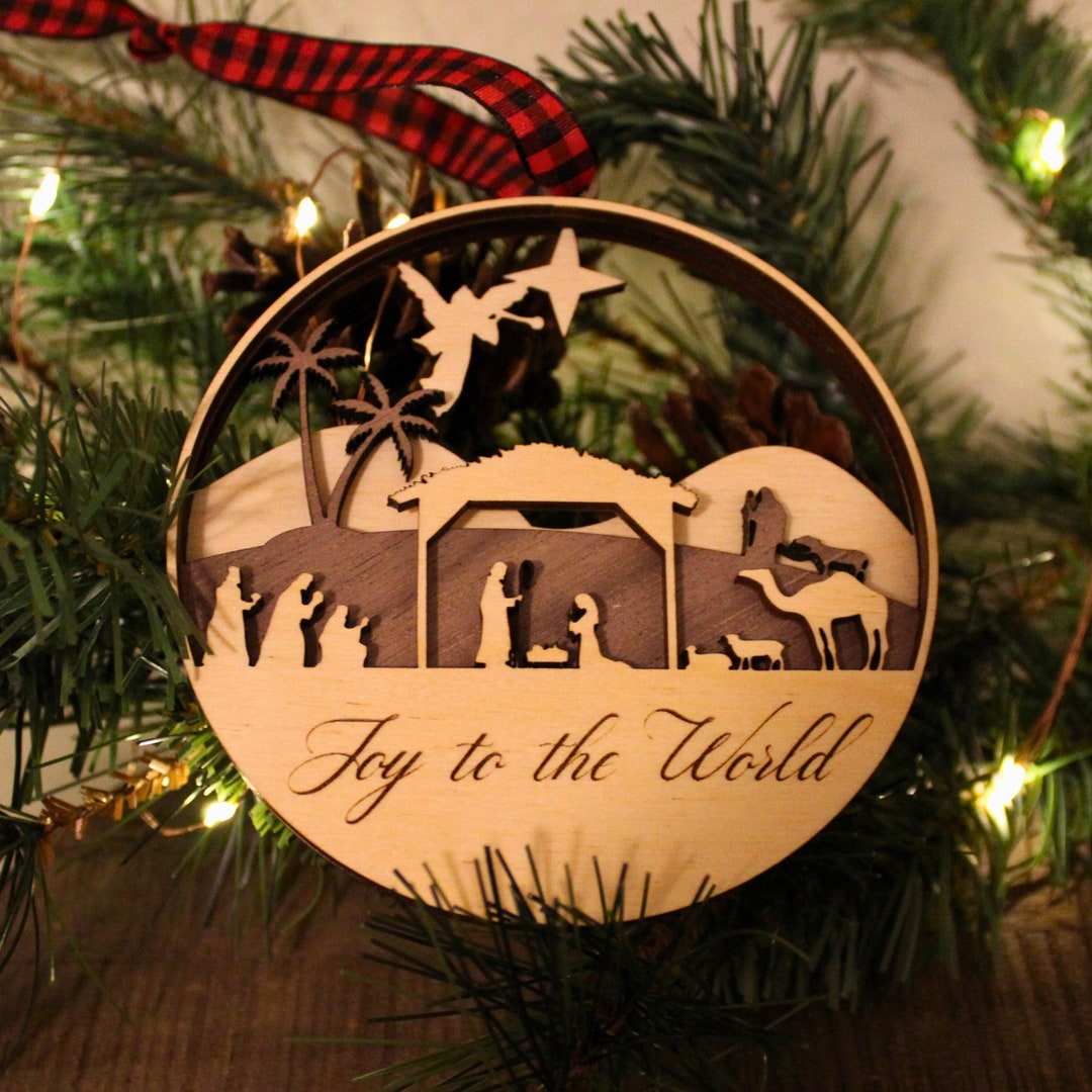Nativity Christmas Ornament Nativity Ornament Wood Christmas Ornament ...