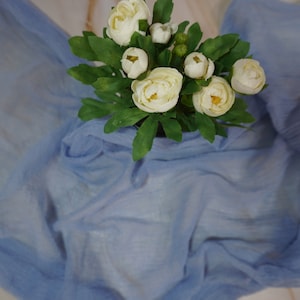 Sky blue cheesecloth table runner, dark blue gauze, wedding decor, table decor, Christmas decor