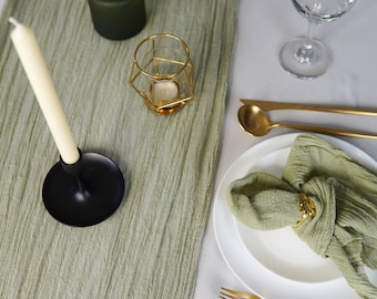 Sage Green Gauze table runner hand dyed, Wedding Cheesecloth Table Runner, Any Color, Decor Gauze, Wedding Bridal, Party