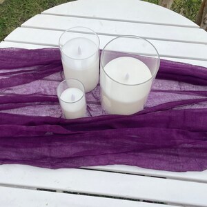 Grape Gauze table runner hand dyed, Wedding Cheesecloth Table Runner,  Any Color, Decor Gauze, Wedding Bridal, Party