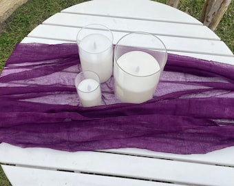 Grape Gauze table runner hand dyed, Wedding Cheesecloth Table Runner,  Any Color, Decor Gauze, Wedding Bridal, Party