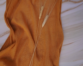 Mustard Yellow Cheesecloth table runner, Gauze table cloth, Wedding decor, baby shower, birthday party