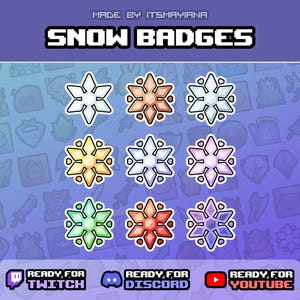 Ícones para a Twitch/Youtube Flocos de Neve Cristalizados