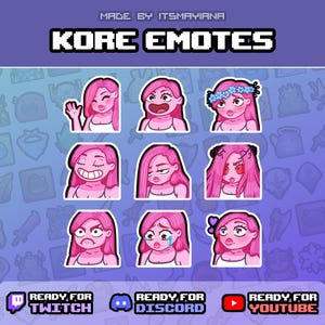 Persephone Emotes for Twitch / Youtube / Discord