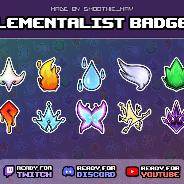 Elementalist Lux Badges for Twitch / Youtube / Discord / Kick