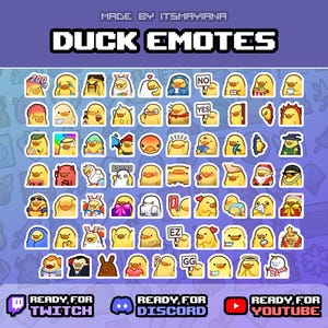 Ducks Emotes Mega Pack for Twitch / Youtube / Discord