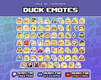 Ducks Emotes 60+ Mega Pack for Twitch / Youtube / Discord
