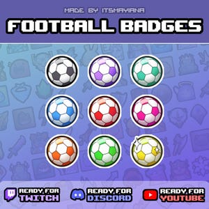 Football Soccer Badges for Twitch / Youtube / Discord