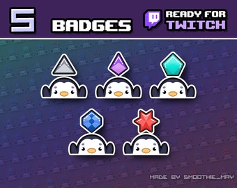 Penguin Badges for Twitch / Youtube / Discord / Kick