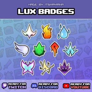 Elementalist Lux Badges for Twitch / Youtube / Discord
