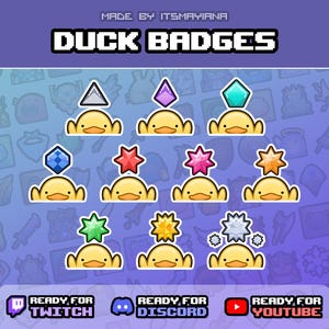Duck Badges for Twitch / Youtube / Discord