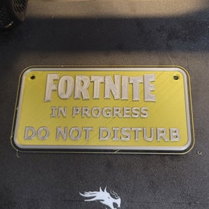 Gaming in Progress sign