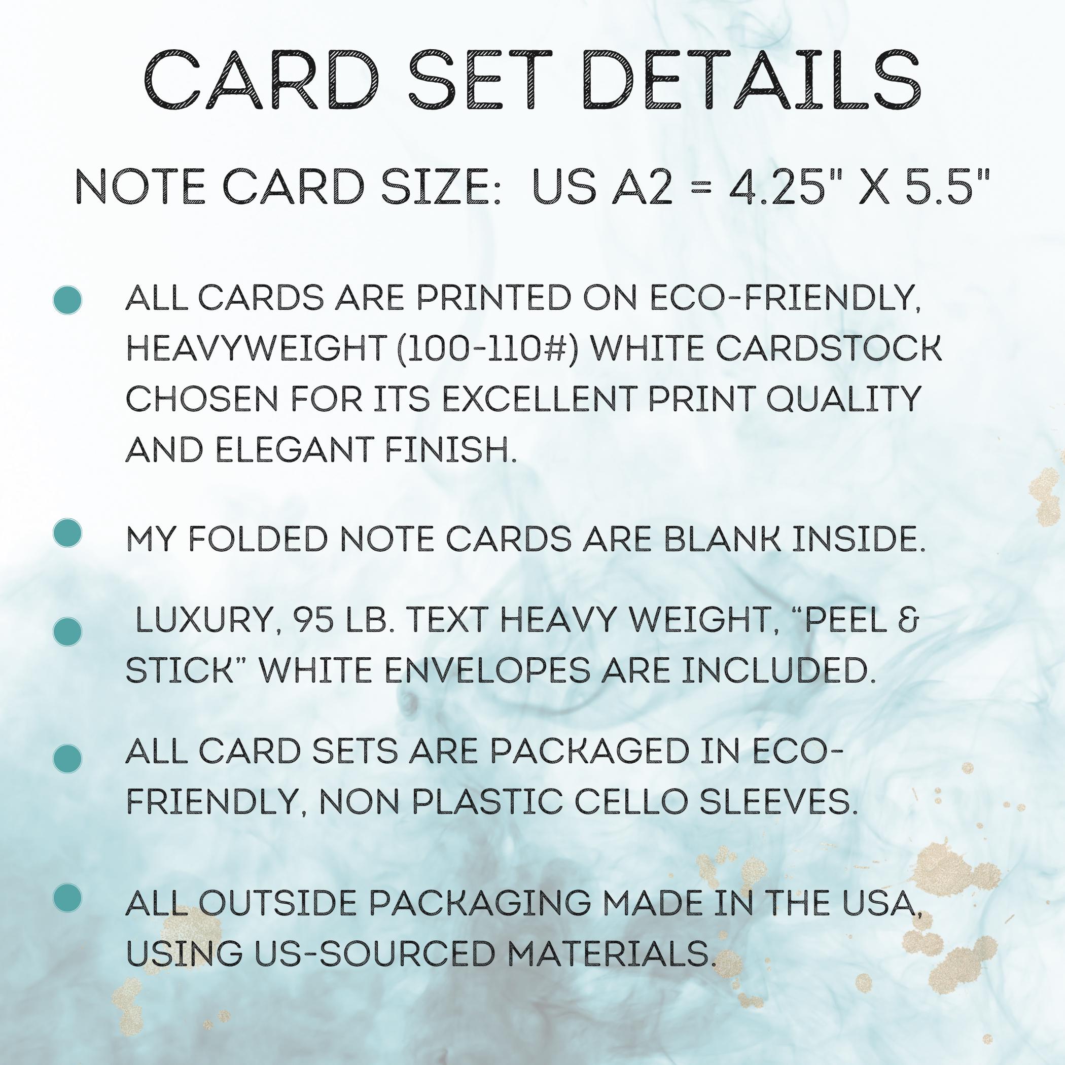 Autumn Leaves Note Cards, Hello Fall Blank Greeting Cards, Watercolor ...