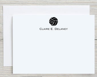 Personalized Volleyball Flat Note Cards, Volleyball Mom Gift, Custom Note Cards, Volleyball Coach Gifts, Coach Appreciation Gift