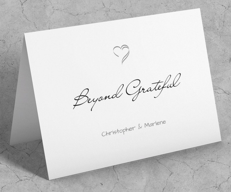 Personalized Thank You Note Cards Sets, Beyond Grateful Stationary