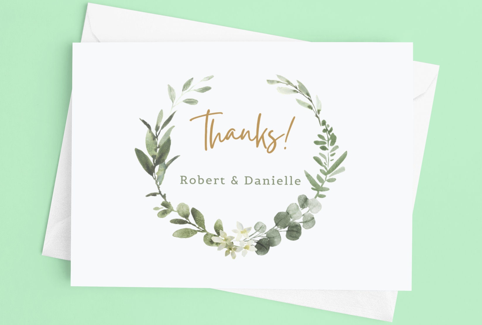 Thank You Personalized Note Cards Stationary Blank Notecards Etsy