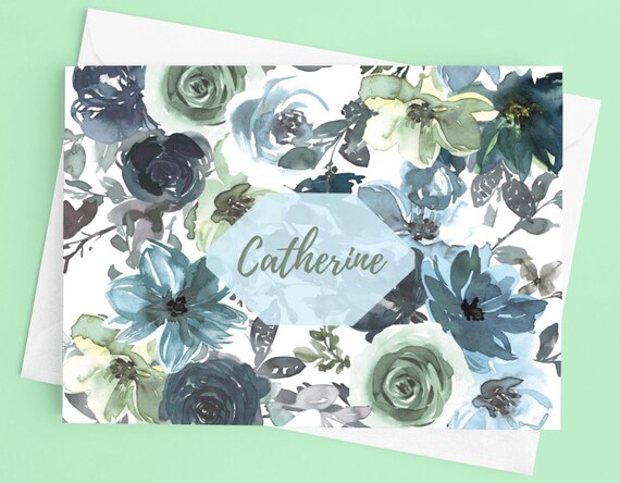 Personalized Note Cards With Envelopes Custom Blank - Etsy