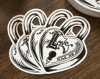 Love Has No Gender | Waterproof Die-Cut Sticker