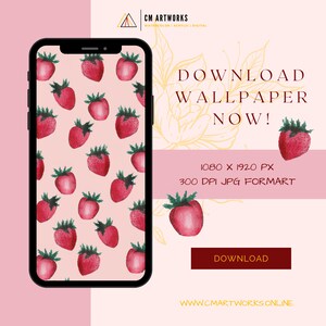 Strawberry Pattern Wallpaper