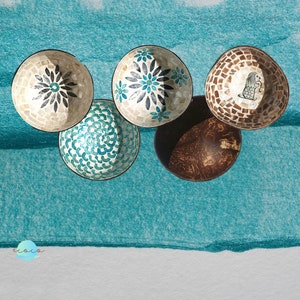 Mosaic Coconut Bowl+Spoon