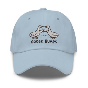 Goose bumps baseball hat, puns, embroidery, custom gift, baseball cap, for her, for him, funny, gift ideas