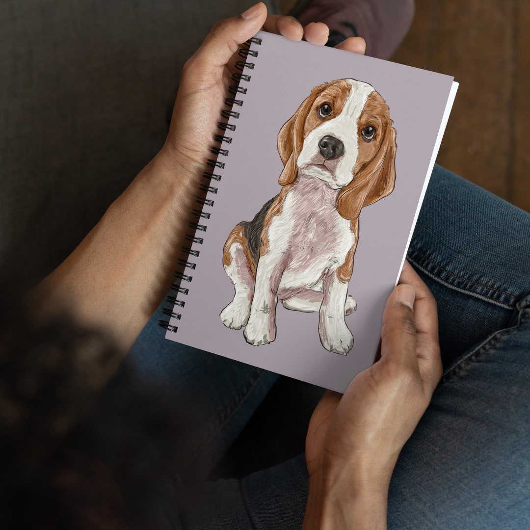 Beagle Notebook Beagle Puppy Spiral Notebook, Office Supplies, Desktop, Custom Notebook ...