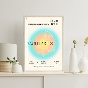 Sagittarius Printable Wall Art | Zodiac sign | Horoscope | Poster