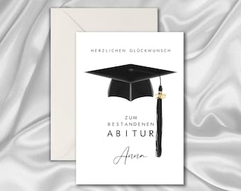 Abitur Bachelor Master Doctor Master personalized folding card