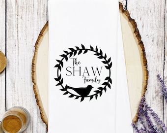 Personalized cotton flour sack tea towels are super soft and lint free and make the perfect, thoughtful gift!